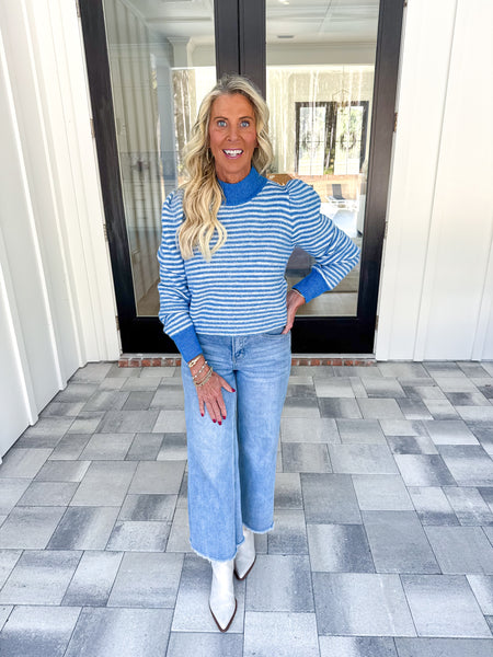 Blue Striped Sweater