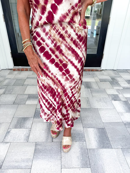 Abstract Midi Skirt