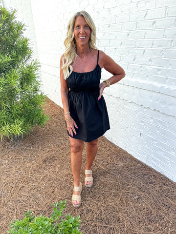 Black Smocked Dress