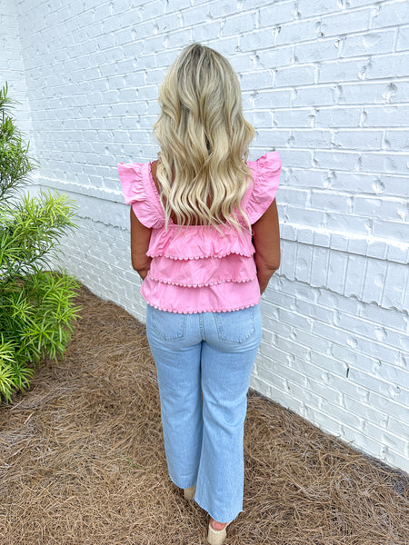 Pink Tiered Top