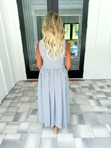 Blue Striped Maxi