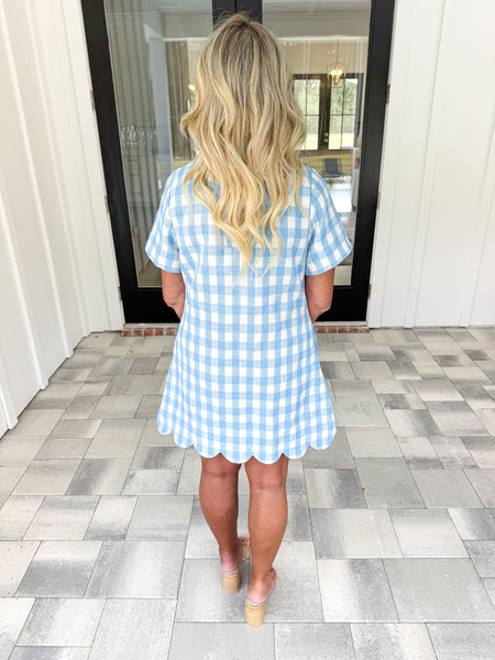 Blue Plaid Dress