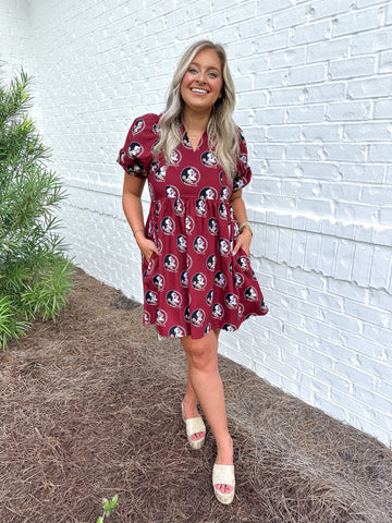 Seminoles Poplin Dress