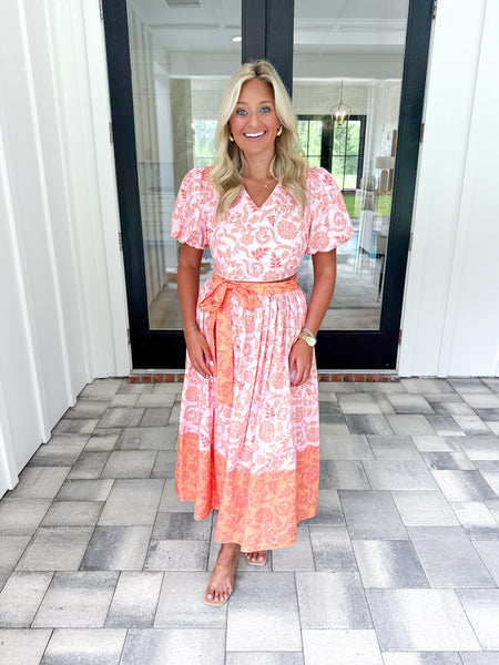 Pink Floral Maxi Set