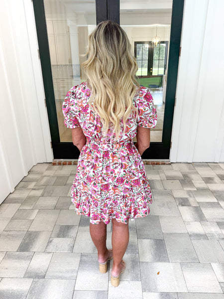 Floral Puff Sleeve Dress