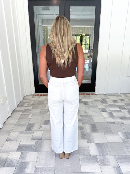 Brown Ruched Top