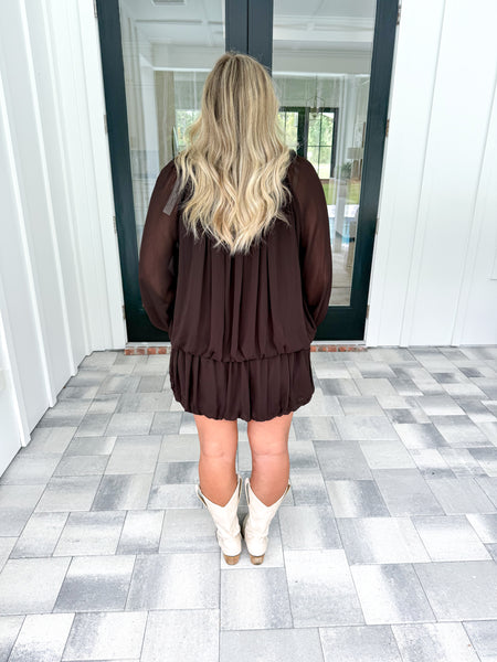 Brown Bubble Dress