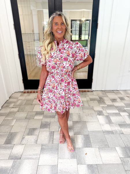 Floral Puff Sleeve Dress