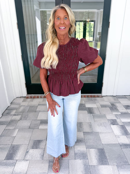 Maggie Plaid Top
