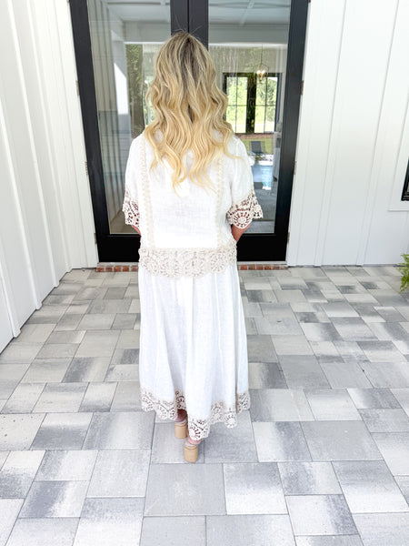 Crochet Linen Top