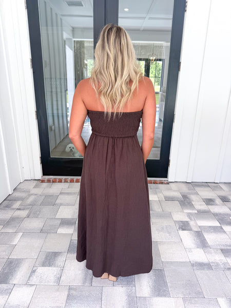 Brown Linen Maxi