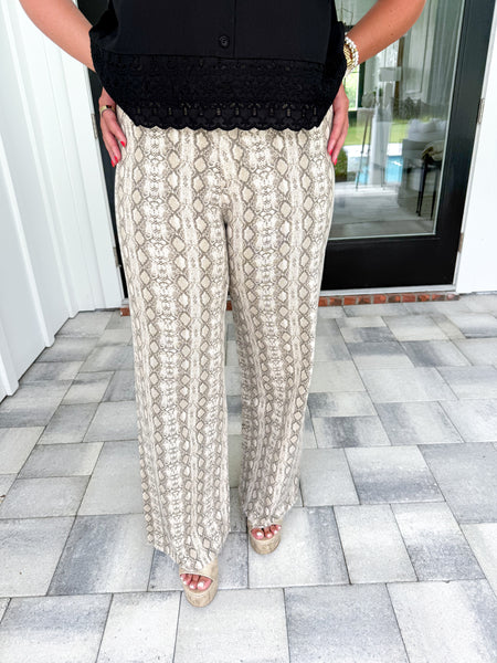 Snake Denim Pants