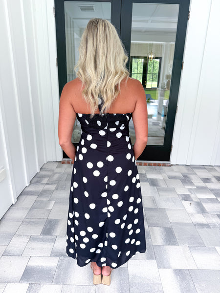 Black Polka Dot Midi