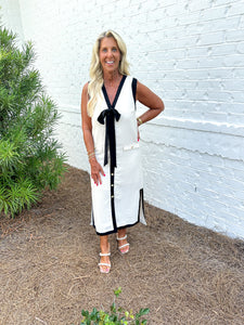 Textured Button Up Midi