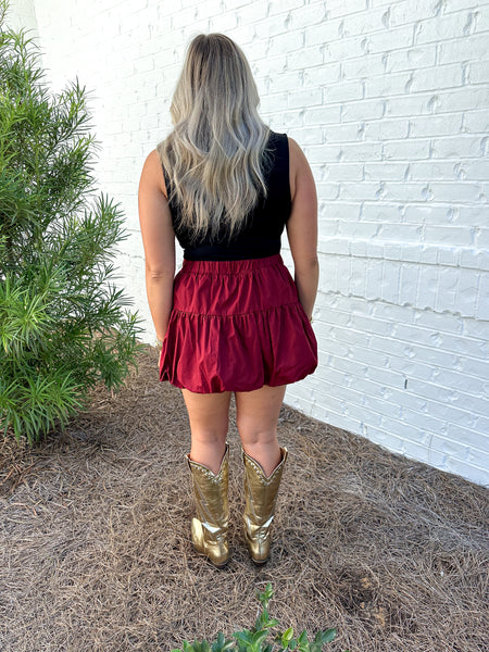 Black Square Neck Top