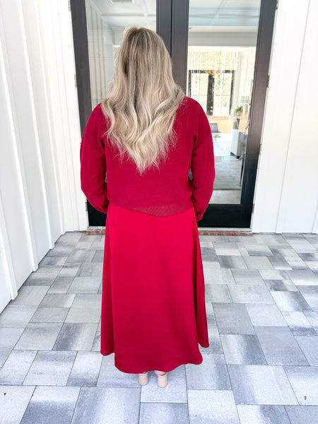 Burgundy Sweater Dress