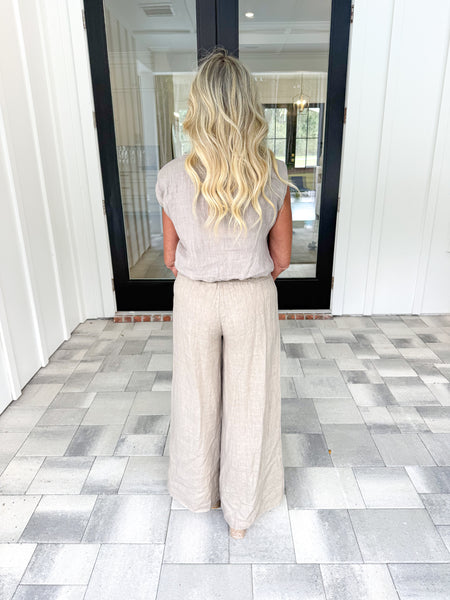 Natural Linen Top
