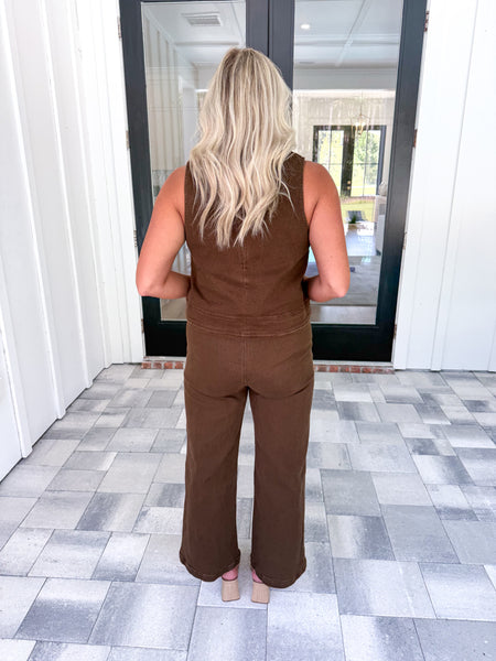 Brown Denim Set
