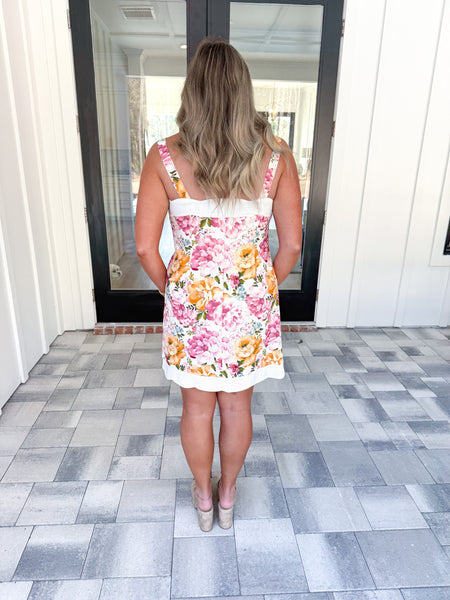 Floral Scallop Dress
