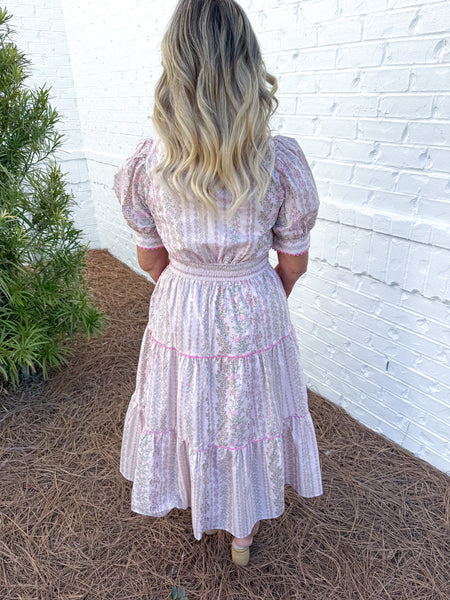 Pink Floral Midi