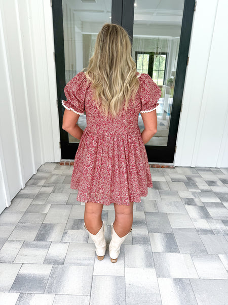 Garnet Floral Dress