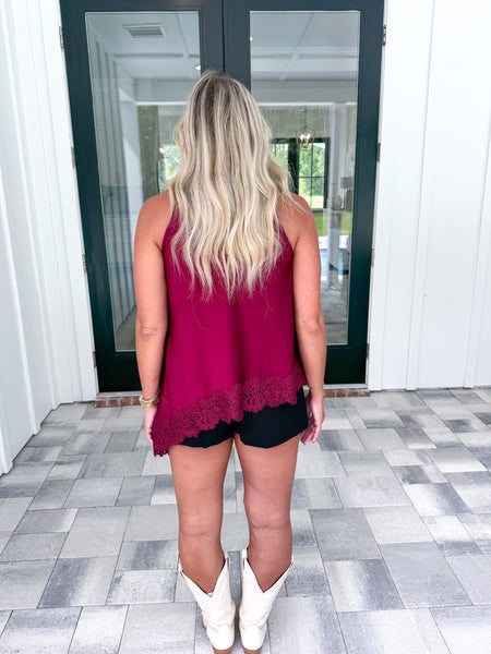 Garnet High Neck Top