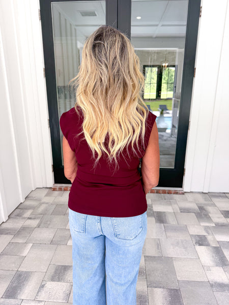 Garnet Wrap Top