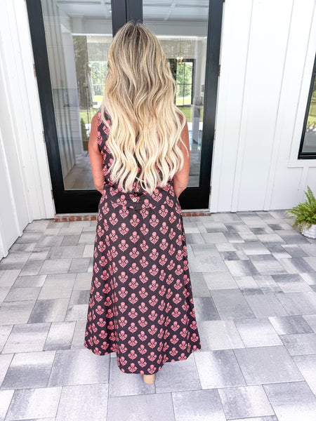 Brown Floral Print Set