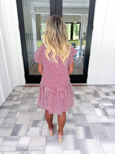 Garnet Striped Dress