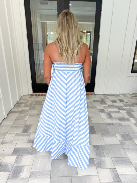 Blue Striped Maxi