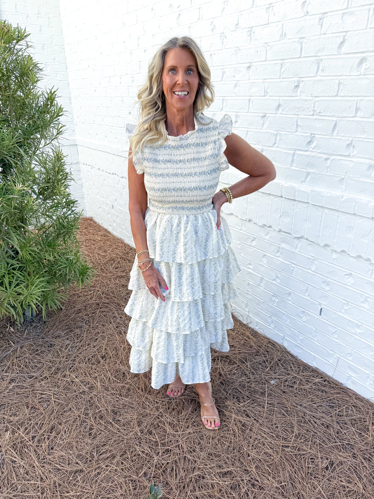 Floral Smocked Midi