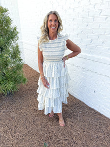 Floral Smocked Midi