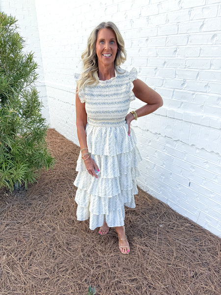 Floral Smocked Midi