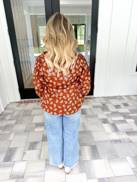 Chestnut Paisley Top
