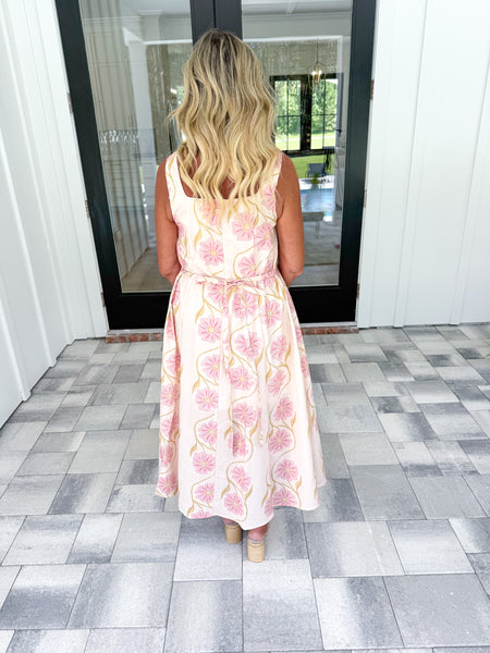 Pink Floral Midi