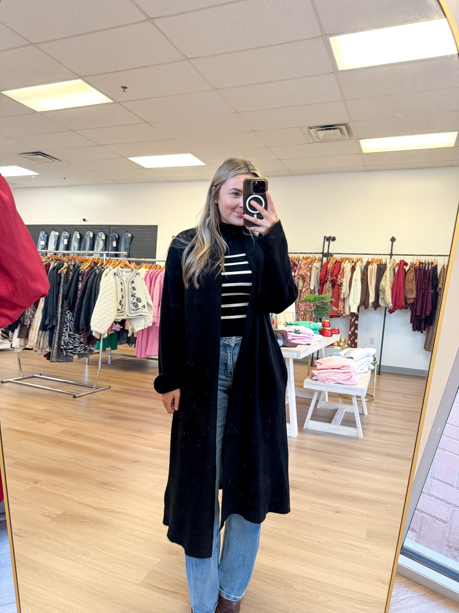 Black Duster Sweater