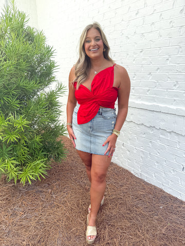 Red Flower Top