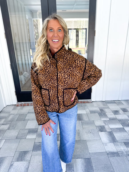 Leopard Quilted Jacket