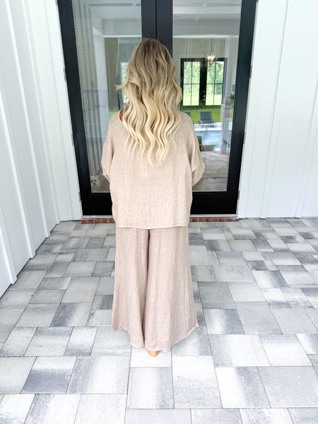 Linen Dolman Top