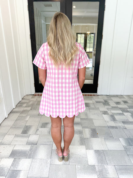 Pink Plaid Dress