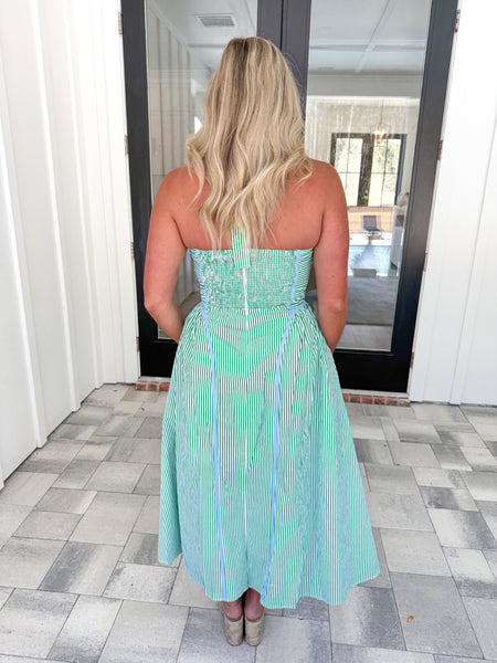 Striped Halter Midi