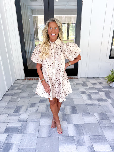 Spotted Denim Dress