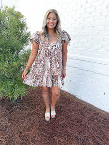 Leopard Babydoll Dress
