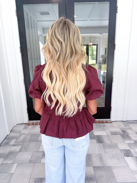 Maggie Plaid Top