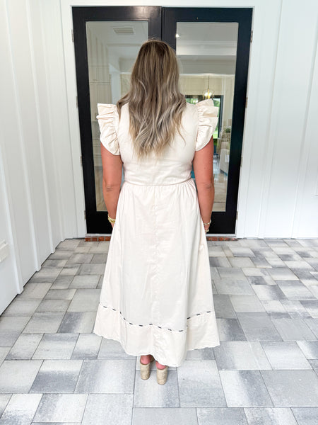 Ecru Contrast Midi