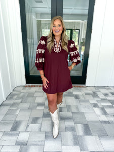 Garnet Contrast Dress