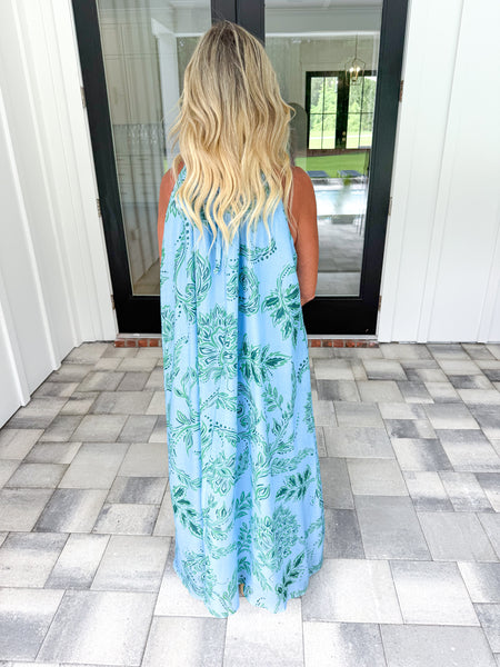 Blue Floral Maxi