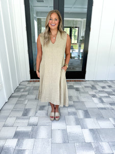 Natural Linen Midi