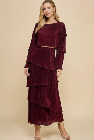 Pleated Skirt Set