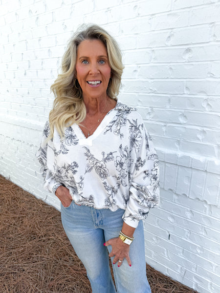 Printed Slouchy Top